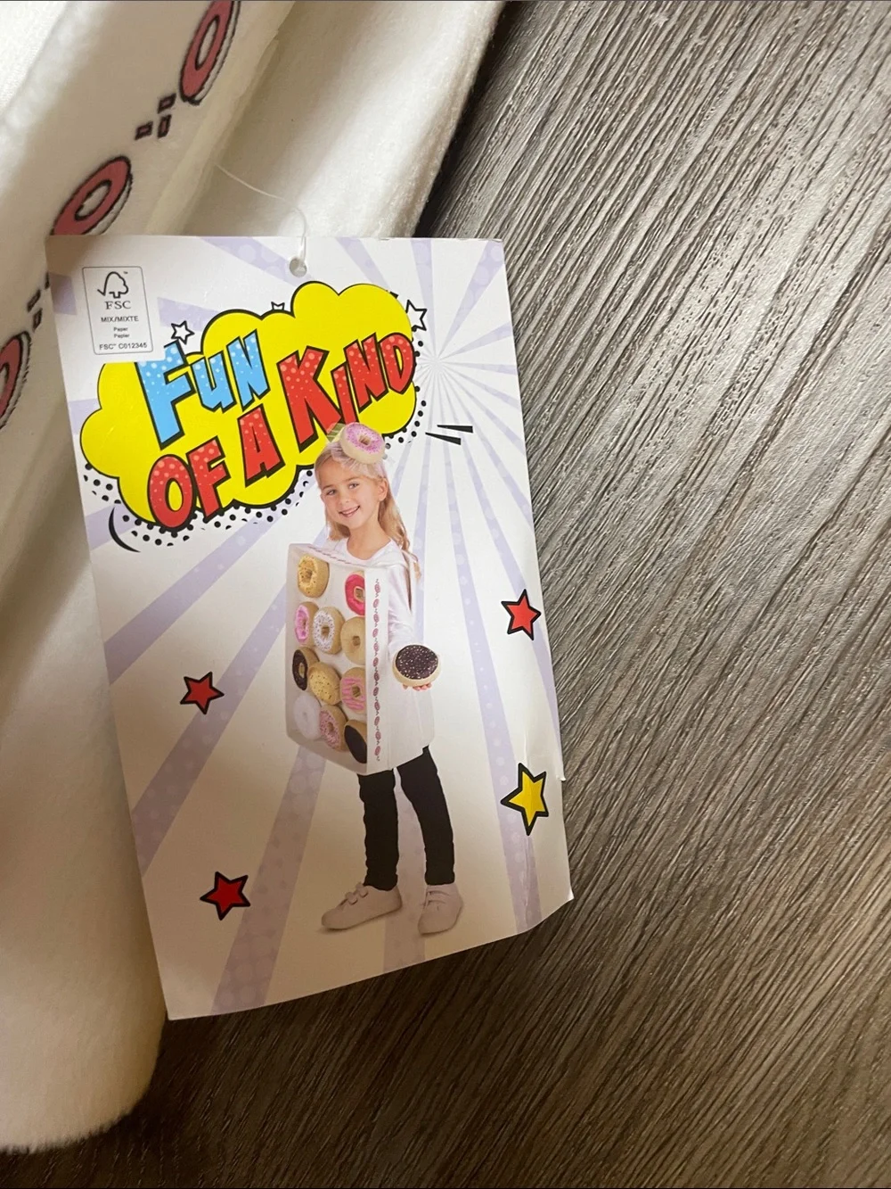 NWT costume Dress Up Doughnut Box Costume for Kids - Includes An Adorable Tunic,